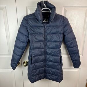 Save the Duck Full zip Ultra Light Puffer Coat Blue